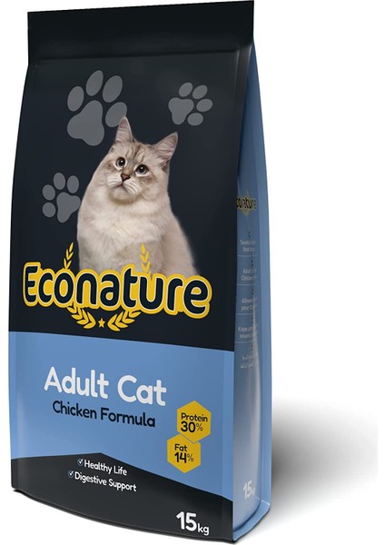Econature Yetişkin Kedi Maması, Tavuklu, 15 kg modelleri