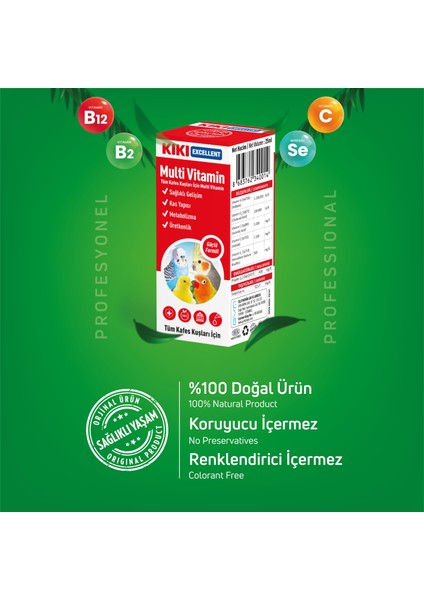 Kuş Multi Vitamin 25 Ml. KB101
