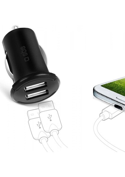 Sbs 0578 2 Çıkışlı Mini Araç Şarjı, 2, 400 Mah