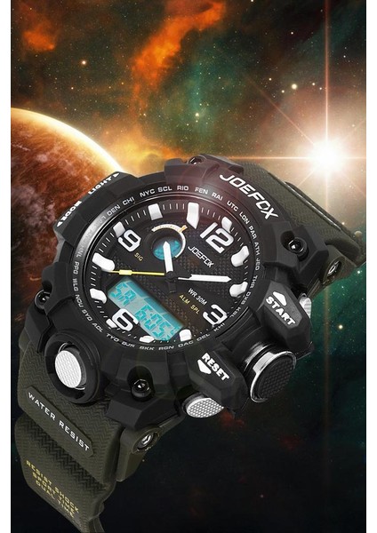 JO.G.S01 Kücük Kasa Digital&analog Kronmetre+Takvim+Alrm+Aydınlatma 8-15 Yaş Arası Çocuk Saati