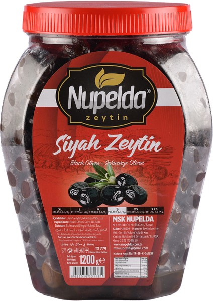 (S) Ebat Siyah Zeytin 1200 gr