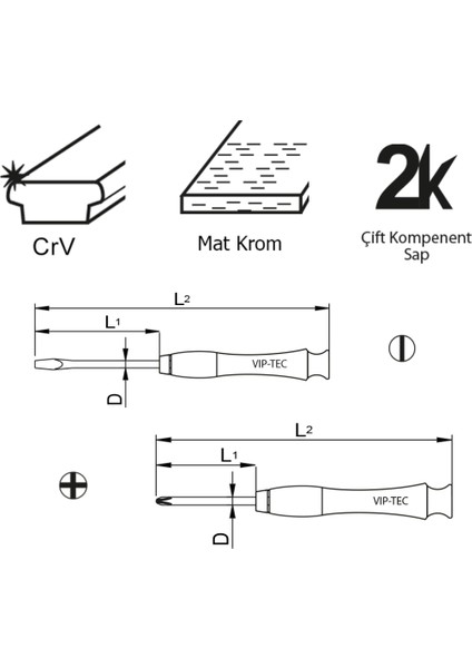 Vıp-Tec Profesyonel 6 Parça Mikro/saatçi Tornavida Takımı/seti