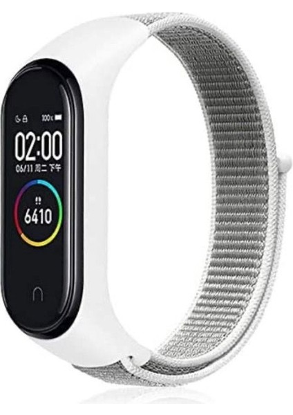 Amazfit Band 5-6 Dokuma Beyaz Kordon