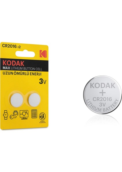 CR2016 3V Lıthıum Pil 2 Li Paket