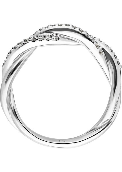 İki Sıra Pırlanta Taşlı Yarım Tur Yüzük 0404R0088 modelleri