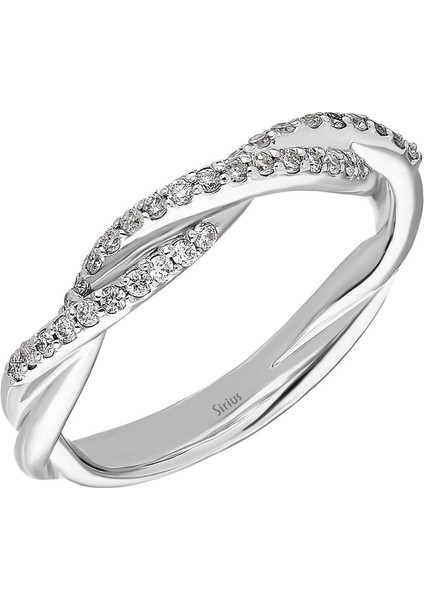 İki Sıra Pırlanta Taşlı Yarım Tur Yüzük 0404R0088 indirimleri