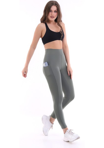 Bayan Uzun Tayt Cepli Yüksek Bel Toparlayıcı Sporcu Taytı fiyatları