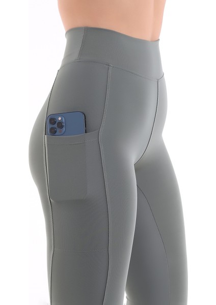 Bayan Uzun Tayt Cepli Yüksek Bel Toparlayıcı Sporcu Taytı modelleri