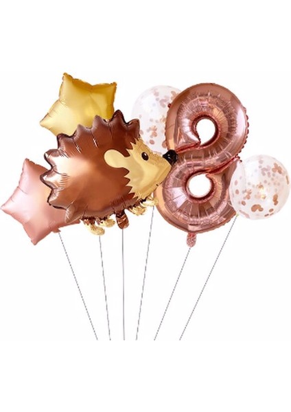 Orman Hayvanları Woodland Kirpi Folyo Set Konsept Doğum Günü Set Yaş Balon Set