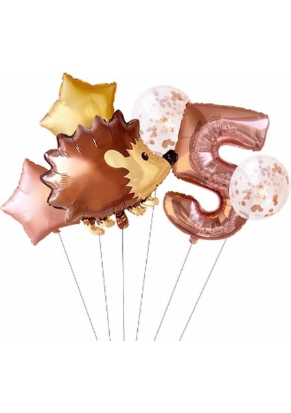 Orman Hayvanları Woodland Kirpi Folyo Set Konsept Doğum Günü Set Yaş Balon Set