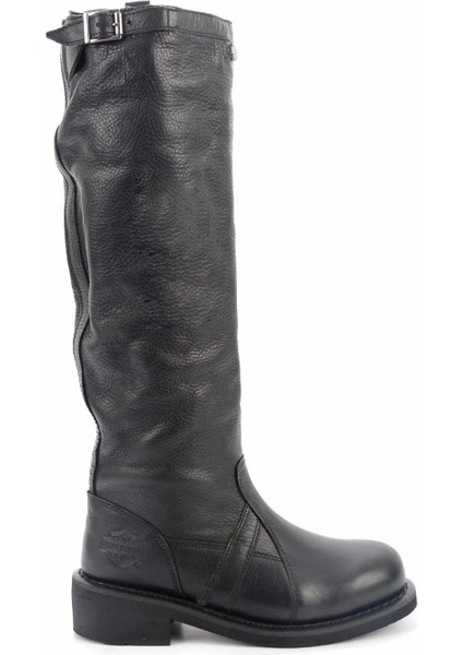 Black Leather Kadın Bot & Bootie HD0777163203 fiyatları
