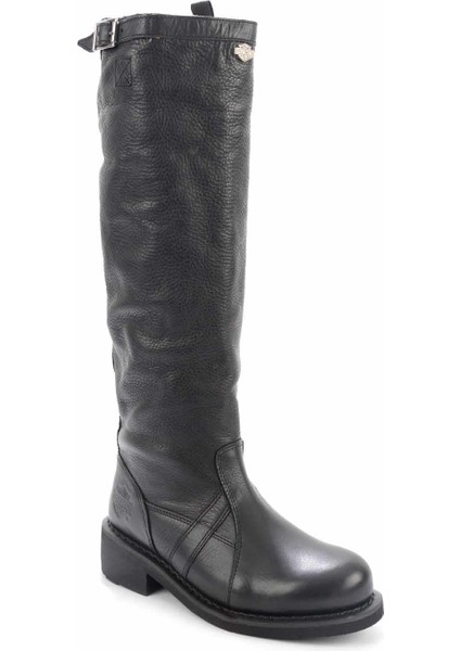 Black Leather Kadın Bot & Bootie HD0777163203 modelleri