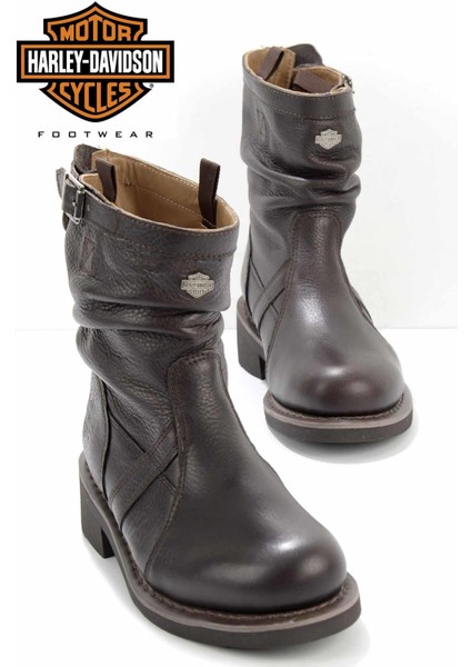 Dark Brown Leather Kadın Bot & Bootie HD0777063403