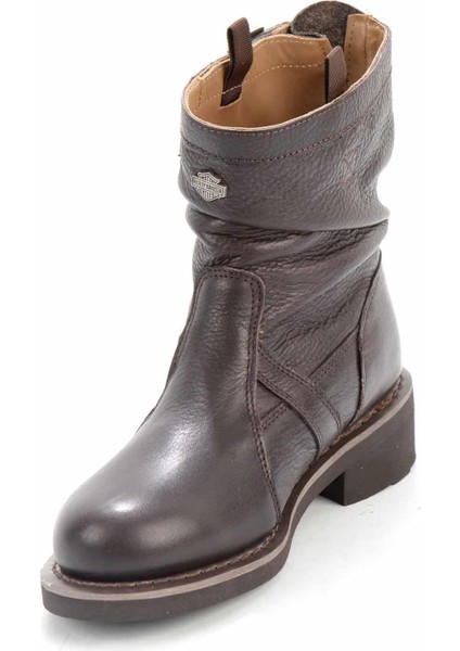 Dark Brown Leather Kadın Bot & Bootie HD0777063403 indirimleri