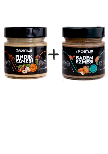 Fındık Ezmesi 225 gr + Demus Badem Ezmesi 225 gr