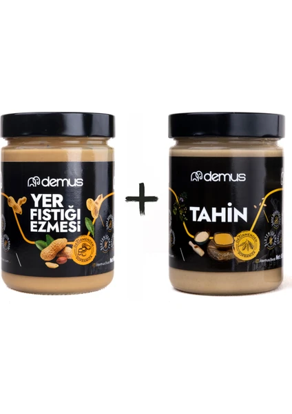 Şekersiz Yer Fıstığı Ezmesi 660 gr + Demus Tahin 650 gr