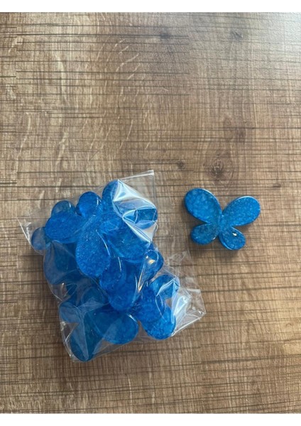 Mavi Kelebek Plastikdelikli Boncuk 5x4 10 Adet Pakette fiyatları