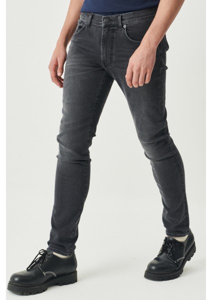 Riders By Lee Kansas Slim Fit Normal Bel Antrasit Esnek Jean Kot Pantolon