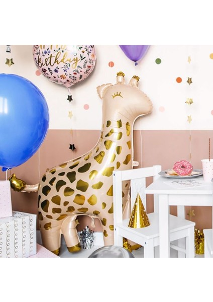 Zürafa Balon Folyo Set Konsept Doğum Günü Set Yaş Balon Set modelleri