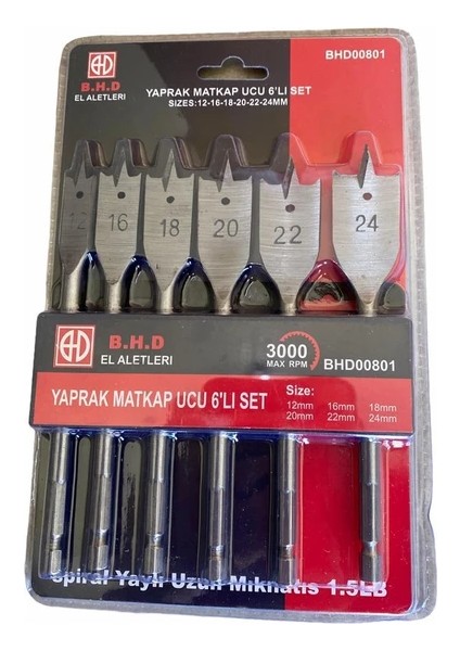 Yaprak Matkap Ucu Seti