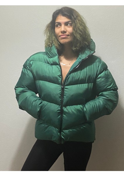 Çavuş Detaylı Fermuarlı Kapüşonlu Şişme Mont fiyatları