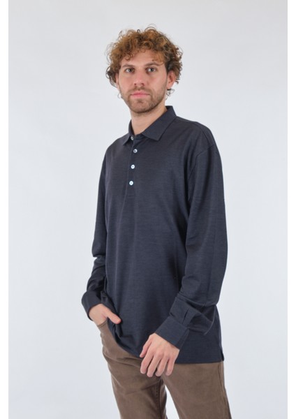 Oversize Uzun Kol Polo Yaka Erkek Sweatshirt - Günlük & Şık fiyatları