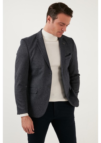 Regular Fit 6 Drop Tek Yırtmaçlı Blazer Ceket Erkek Ceket 216FASERA modelleri