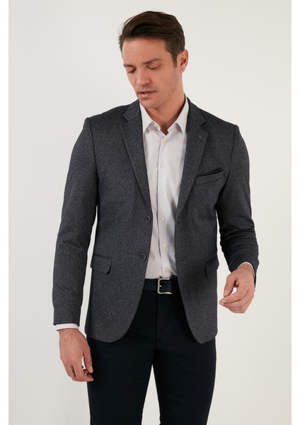 Regular Fit 6 Drop Tek Yırtmaçlı Blazer Ceket Erkek Ceket 216FASERA fırsatları