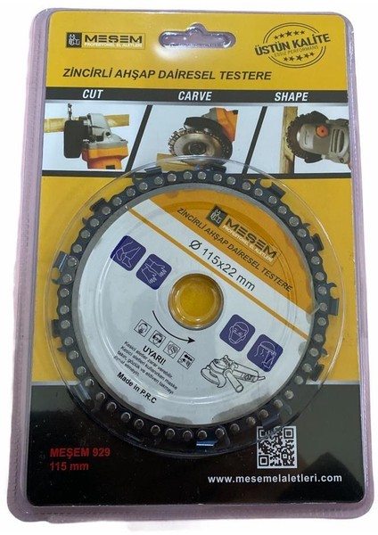 Meşem 929 115 mm Zincirli Ahşap Testeresi(Clz)