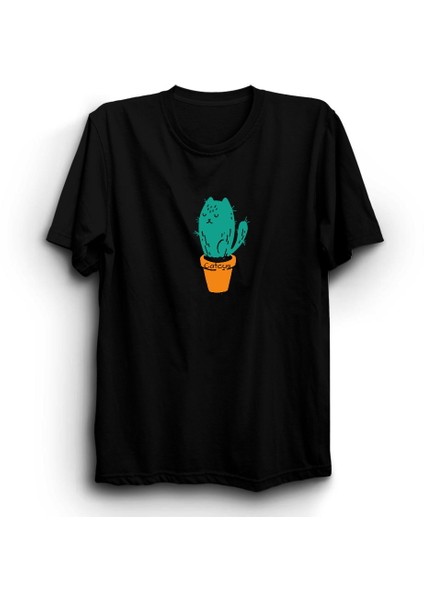 Catcus, Cactus, Cat, Kedi, Kaktüs Tişört
