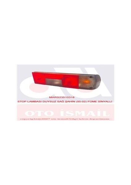 510318 Stop Lambası Duysuz Sağ Şahin 95-02 Füme Sinyalli