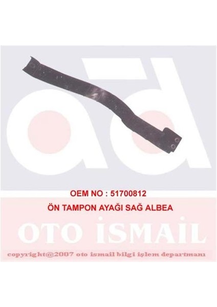 Bırlık 0020 Ön Tampon Ayağı Sağ Albea - Palıo 210020