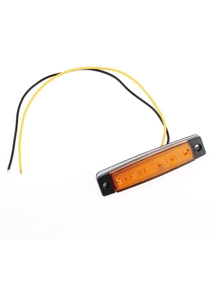 Parmak LED 12 -24 Volt 6 Ledli Sarı Renk Turuncu Lamba 10 Adet
