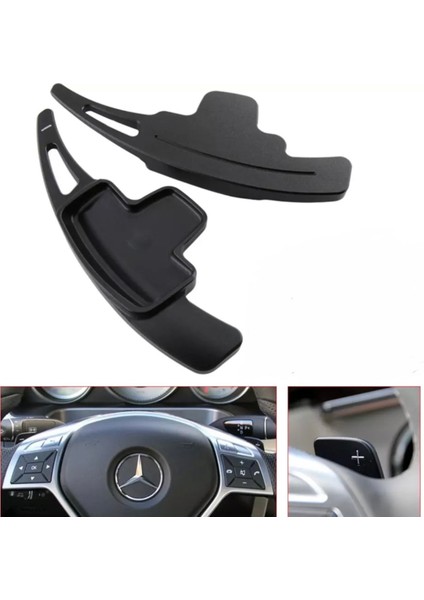 Mercedes S Serisi W221 F1 Kulakçık Direksiyon Siyah Paddle Shifter 2010-2017