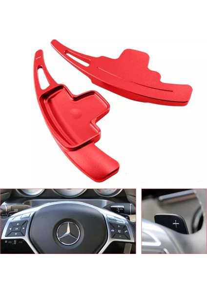 Mercedes C Serisi W204 F1 Kulakçık Direksiyon Kırmızı Paddle Shifter 2007-2014