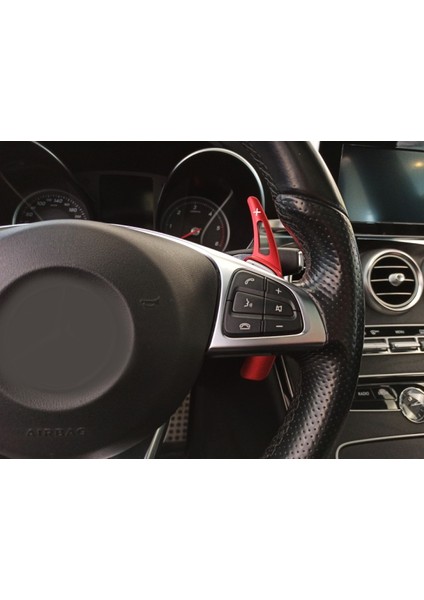 Yıldız Tuning Mercedes  C Serisi W205 F1 Kulakçık Direksiyon Kırmızı Paddle Shifter