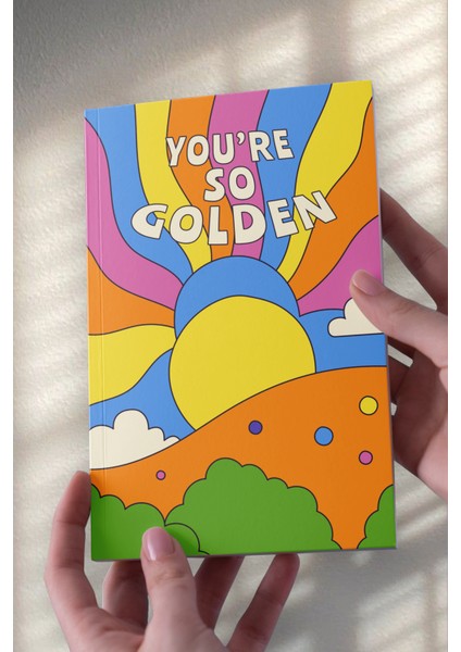 So Golden A5 Çizgisiz Defter 50 Sayfa