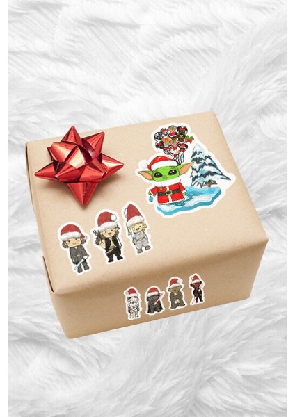 Yılbaşı Noel Star Wars 10'lu Laptop, Tablet, Cep Telefonu Sticker Seti