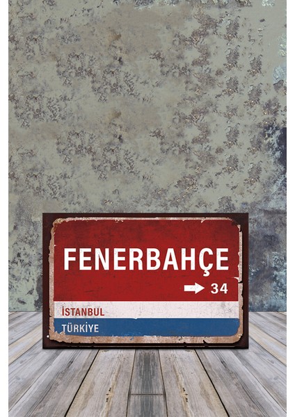 Ahşap Poster Fenerbahçe Sokağı 20x30 cm