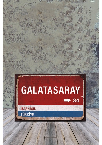 Ahşap Poster Galatasaray Sokağı 20x30 cm