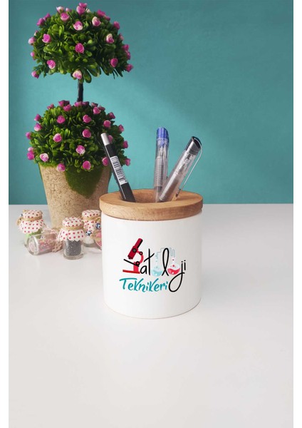 Patoloji Teknikeri Turuncu Kupa Bardak Kalemlik Anahtarlık