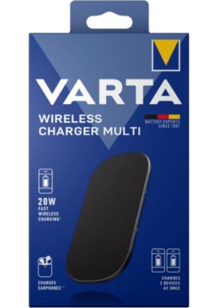 Sava-Varta 57906  Wireless Charger Pro  Şarj Aleti Iphone ve Tüm Kablosuz Şarj   Telefonlarla Uyumlu