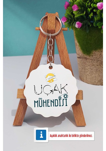 Uçak Mühendisi Hediye Türk Kahvesi Fincanı Beyaz ve Anahtarlık fiyatları