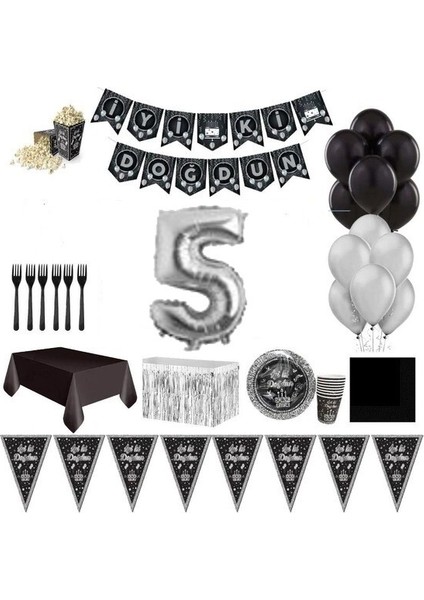 Lüks Gümüş Siyah 5 Yaş Konsept