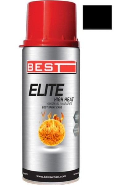 Best Elite Siyah 600 C Isıya Dayanıklı Sprey Boya 400 ml