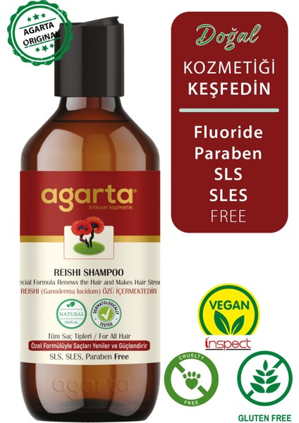 Doğal Şampuan Reishi 400 ml 3 Adet