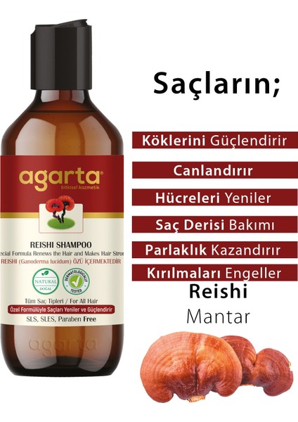 Doğal Şampuan Reishi 400 ml 3 Adet