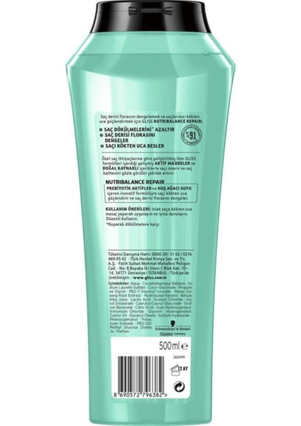 Nutribalance Repair Şampuan 500 ml ve Durulanmayan Sıvı Saç Kremi 200 M