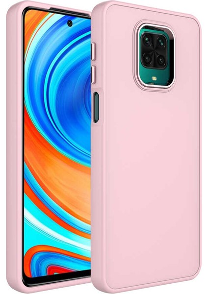 Xiaomi Redmi Note 9s Kılıf Luna Metal Çerçeve Silikon + Ekran Koruyucu