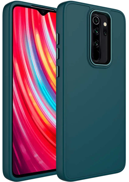 Xiaomi Redmi Note 8 Pro Kılıf Luna Metal Çerçeve Silikon + Ekran Koruyucu